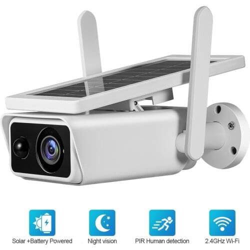 Solar Wifi IP Camera 2MP Battery Camera Wireless Outdoor PIR Human Detection Home Security Surveillance with Solar Panel ICSEE