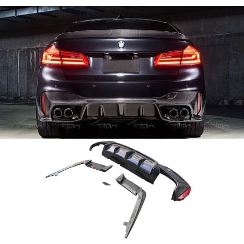 Carbon Fiber Rear Bumper Diffuser Body Kit For BMW F90 M5 G30 5 Series M Tech
