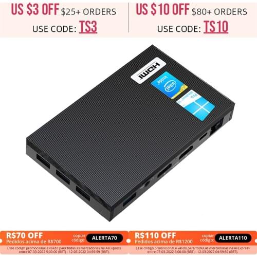 MeLE Fanless Mini PC Windows 10 Pro Mini PC Intel Celeron J4125 Quad Core 8GB DDR4 128GB SSD 2.4G 5G Wifi 1000M Desktop Computer