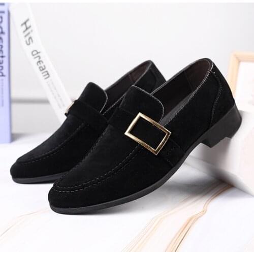 Size 47 48 Mens Suede Shoes Slip On Dress Shoes for Men Formal Business Shoes Homme Elegant Casual Shoe Men Oxford Masculino