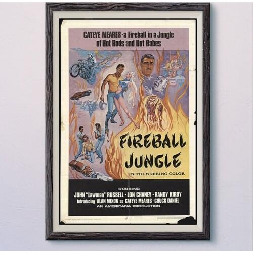 N095 FIREBALL JUNGLE Vintage Classic Movie Wall Silk Cloth HD Poster Art Home Decoration Gift