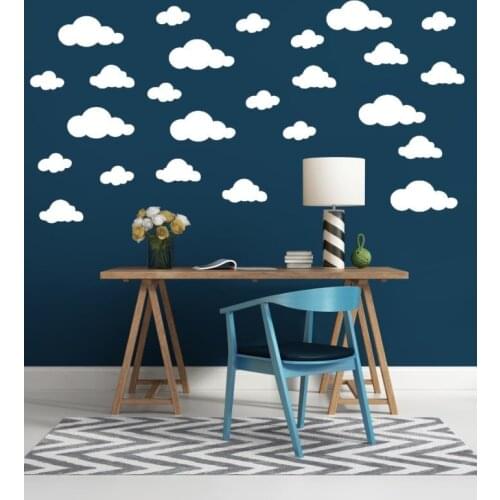 Set of 25 Cloud Wall Decal Clouds Sticker - Kid Bedroom Wall Decoration Baby Room Decal Mural DIY Home Decor Vinyl YO-66