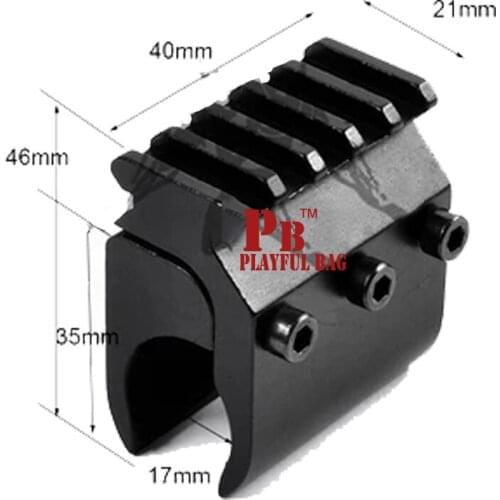 Outdoor custom Playful bagcapture accessories single-tube pickup track adapter 20MM track installer tube clamp sight holder OA16