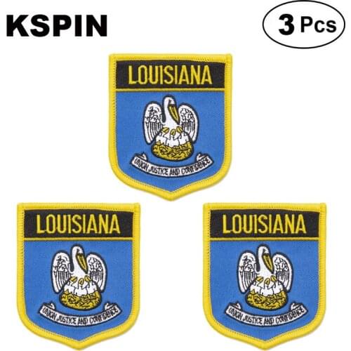 U.S.A Louisiana Shiled Shape flag patches national flag patches for Cothing DIY Decoration