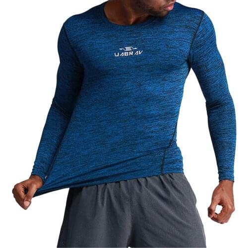 NEW Hot Sale Men Sport Shirts Compression Bodybulding Gym T-Shirt Fitness Rashgard Long Sleeve Sportswear Male Outdoor Clothes