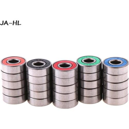 5pcs 608 2RS Inline Roller Skate Wheel Bearing Anti-rust Skateboard Wheel Bearing Red Sealed 8x22x7mm Shaft ABEC 9 Dropshipping
