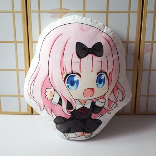 Anime Kaguya-sama Love Is War Model Doll Pillow Shinomiya Kaguya Fujiwara Chika Plush Toy double sided Cartoon Cushion 50cm