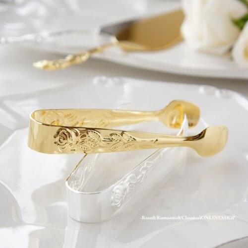 Rose and Romantic classical sugar Tong/clip gold / silver stainless steel Japan-made cutlery stylish kitchen
