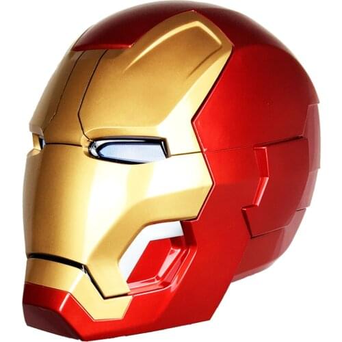 Marvel 1:1 Electronic Iron Man Helmet MK42 LED Light Up Iron-man Mask Super Hero Helmet Cosplay Replica Halloween Remote Control