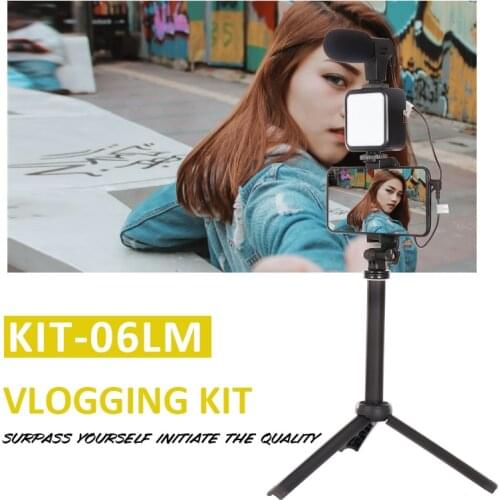 With Fill Light Microphone Portable Tripod Live Video Tripod Phone Stand Selfie Stick For Mobile Phone Smart Phone Dropship