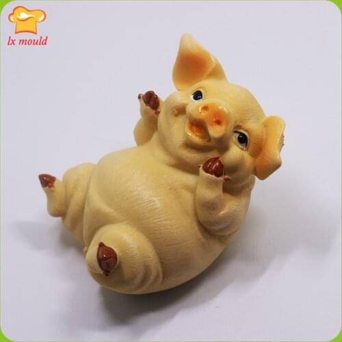 2108 lift up the marketing pig cake mold to turn sugar diy chocolate candle soap silicone mold tool