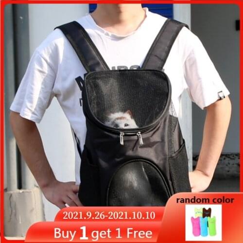 Foldable Mesh Pet Carrier Backpack Bag Breathable Dog Cat Large Capacity Outdoor Travel Carrier Double Shoulder Bag Pet Carrier