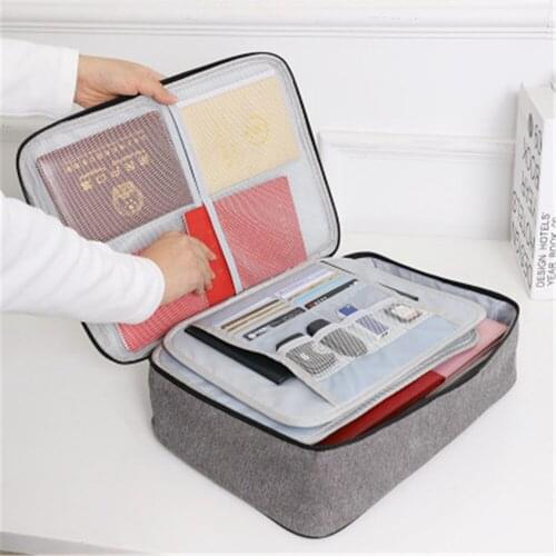 Waterproof Document Bag Large Capacity Office Storage Box File Folder Portable Travel Storage Bag Multifunctional Home Organizer
