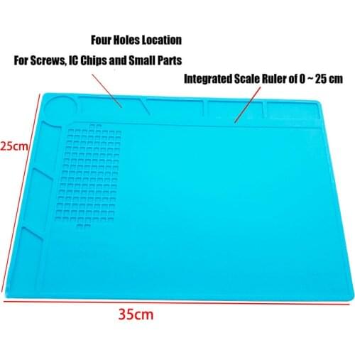 Heat-Resistant Soldering Mat Silicone Heat Gun BGA Soldering Station Insulation Pad Repair Tools Maintenance Platform Desk Mat