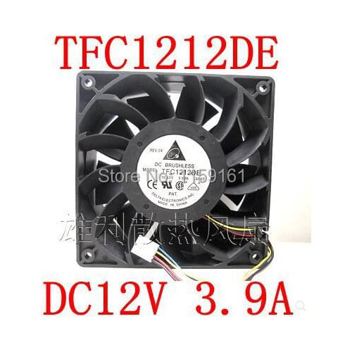 Free Shipping TFC1212DE DC12V 3.9A 12038 12x12X38mm wind volume ultra violent cooling fan