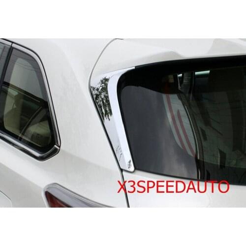 Rear WINDOW Spoiler Side Cover Trims For Toyota Highlander 2014 2015 2016 2017 Free Shipping Chromed 2PCS