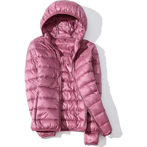 2020 Women Down Jacket Autumn Winter Warm Hooded Coat Lady Ultralight Quilted Puffer Jacket Female Windproof Parka