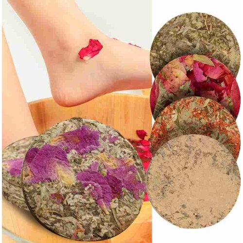 1pc Moxa Mugwort Herb Wormwood Dried Leaves Cake Foot Soak Care Medicine Care Bath SPA Health Foot Massage Chinese V8O4