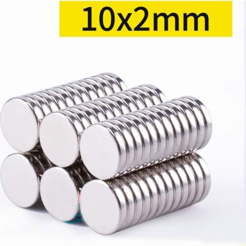 10/20/50/100pcs Neodymium Magnets 10mm x 2mm Round Rare Earth Ring Disk Strong Craft Magnets N35