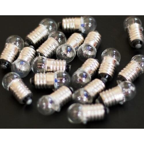 10pcs Voltage 1.5V 2.5V 3.8V 0.3A E10 Screw Small Bulb Flashlight Bulb Optical Experimental Lamp Indicator Lights screw glass