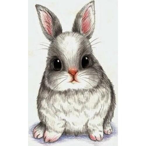 Animal 3D DIY Diamond Painting Rabbit Pattern 5D Diamond Cross Stitch Square Diamond Embroidery Full Digital Rhinestone Sticker