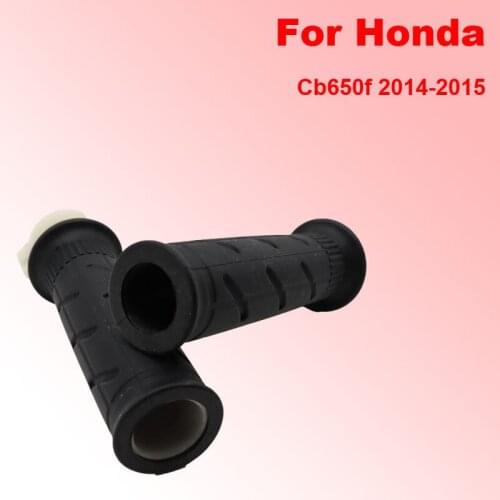 For Honda Cb650f 2014-2015 Motorcycle Refitting Accessories Anti Skid Handlebar Rubber Handle High Quality Aluminum, PVC black