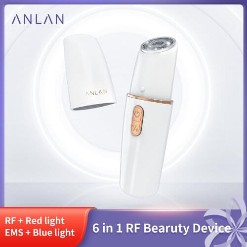 ANLAN RF Beauty Device EMS Face Lifting Facial Mesotherapy Radio Frequency Red and Blue Skin Care Face Firming Wrinkle Removal