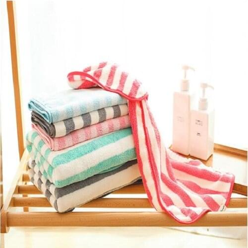 UBRUSH 140x70cm Bath Towels Cationic towel 5 Colors 70*140 cm Avaliable Polyester Fiber Natural Eco-friendly Stripe Bath Towel