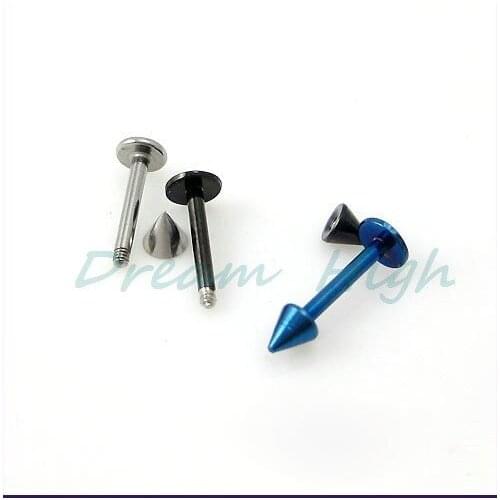 Free Shipping lip ring titanium Labret piercing 316L surgical steel Body piercing Jewelry 100pcs/lot Promotional Gift