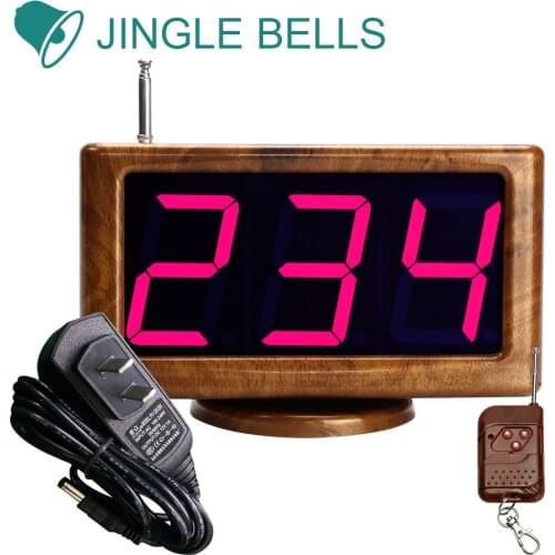 JINGLE BELLS Wireless Guest Calling System for Restaurant LED Screen Display Host Receiver Pager for Buttons
