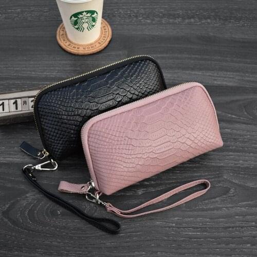 Designer Luxury Handbag Female Purse Pouch Crocodile Storage Bags Genuine Leather Womens Clutch High Quality Wallet Evening Bag