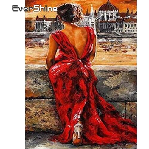 EverShine 5D Diamond Painting Portrait Diamond Embroidery Woman Full Drill Square Mosaic Rhinestones Decor For Home