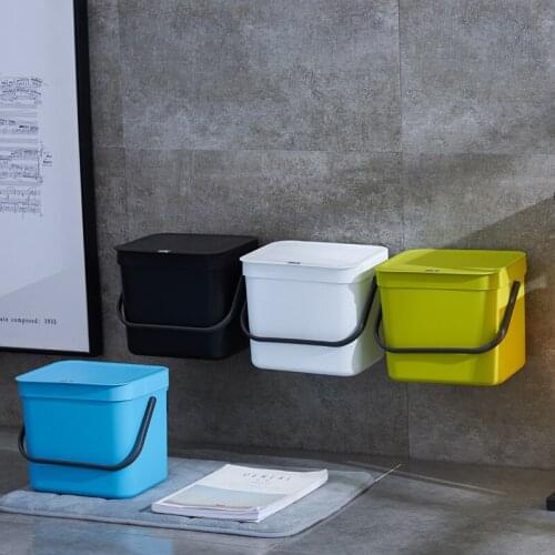 Creative European Traceless Wall Mounted Dustbin Household Portable Kitchen With Cover Large Wall Mounted Dustbin In Toilet