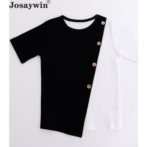 Summer Childrens T-shirt Boys Girls Baby Patchwork Short Sleeve T-shirt Boys Kids Tee Top Girls Baby Teenagers Clothes T-shirts