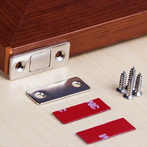 Punch-free Magnetic Door Closer Strong-Door-Closer Magnet-Furniture Door-Catch-Latch Cabinet Cupboard Screw/Sticker Door Stops