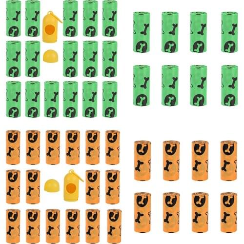 Animal Dog Waste Bags Eco-friendly Biodegradable Poop Bag w/ Dispenser