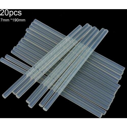 20pcs/lot Transparent Hot-melt Gun Glue Sticks Gun Adhesive DIY Tools for Hot-melt Glue Gun Repair Alloy Accessories