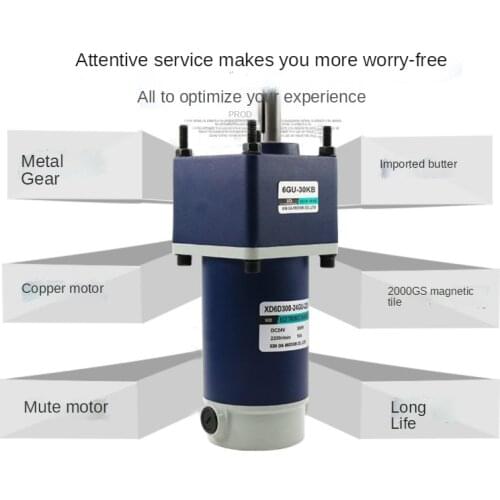 JS-5D300GU-24 DC12V / 24V 300W Miniature DC gear motor gear motor Power Tools / DIY Accessories