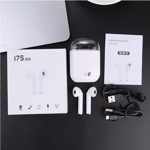 Promotion Gadgets New i7s Plus TWS V4.2 Stereo Wireless Earphones with Charging Dock For