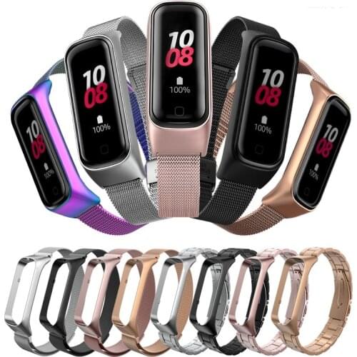 Strap For Samsung Galaxy Fit2 Magnetic Watch Band Bracelet Wrist Strap Replacement Metal Stainless Steel Strap For Sm-r220