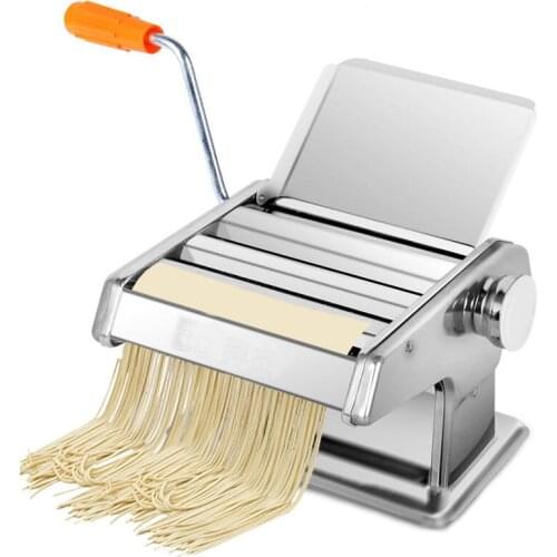 Manual Multi-Function Noodle Press Stainless Steel Manual Noodle Maker Machine Dumplings Wonton Wrapper Dough Rolling Machine