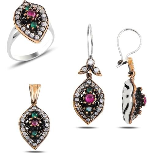 Silver 925 Sterling Zircon Cubic Zirconia Authentic Set