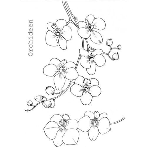 Flowers With German Words Transparent Clear Silicone Stamp/Seal for DIY scrapbooking/photo album Decorative clear stamp ST0968