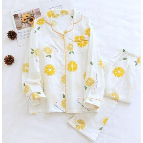 Spring Autumn Women Sleepwear Cotton High Quality Pajamas Set Casual Ladies Home Sleep Suit Sexy Lingerie Pijama Pyjamas Wear