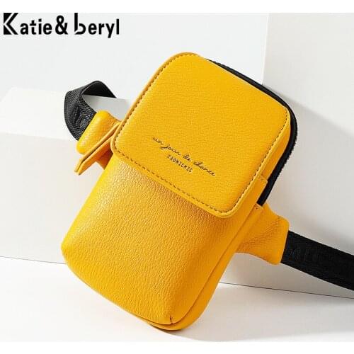 Womens Chest Pack Bag Hip Hop Banana Belt Bag Mini High Quality Crossbody Bags Female PU Leather Waist Bags Phone Purse Pocket