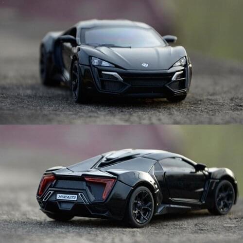 1:32 Lykan Hypersport Alloy Diecast Model Cars Sound & Ligh Pull Back Car Toys Gifts Children Birthday Gift Real Machine