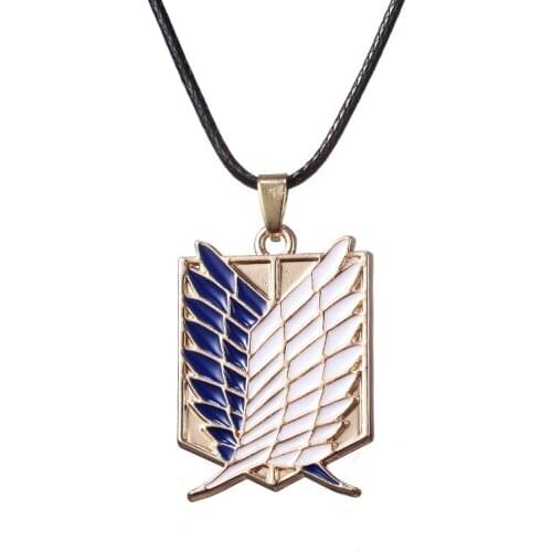 Anime Attack on Titan Alloy Room Decor Necklace 1pc/lot Figure Wings of Liberty Shingeki No Kyojin Leather Pendant Wall Hanging