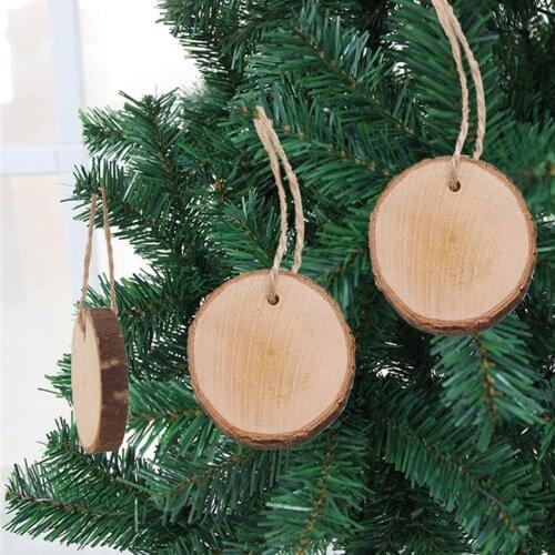 5pcs/lot New Natural Round Wooden Pieces Unfinished Cutout Discs For DIY Crafts Wedding Party Painting Decoration Desk Organizer