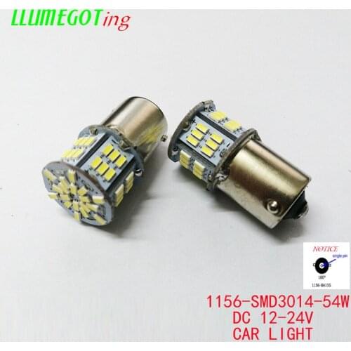 50pcs 12V-24V White 54x 3014SMD 1156 BA15S P21W #89 Car Turn Signal Parking Tail Light for BMW E90 E60 X5 E70 E87 X3 F25 E53 E93