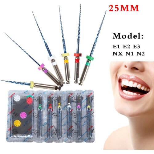 6PCS/Pack Dental Rotary Niti Files Engine Use Root Canal Endodontic Endo Motor NX-E3 25MM